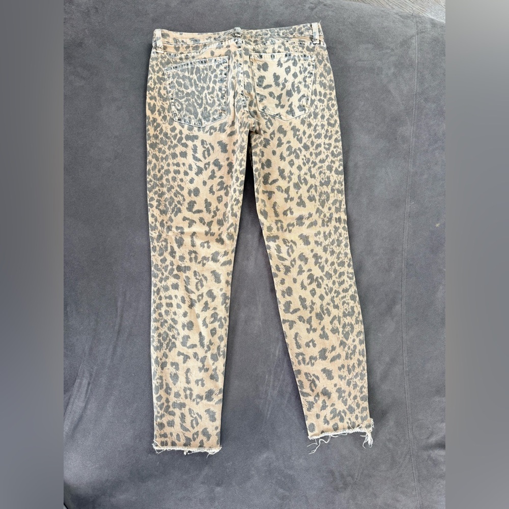 current Elliott leopard jeans size 27. Waist is 15” and inseam is 26”. - Picture 2 of 8